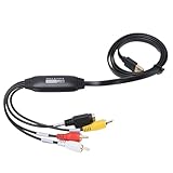 YUEHISY USB2.0-Videoaufnahmekarte mit S-Video-Eingang, zu USB-Konverter 1080P, Konvertierung von VHS...