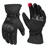 KEMIMOTO Taktische Handschuhe Winter, Motorradhandschuhe Winter Wasserdicht, Militär...