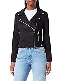 VERO MODA Damen VMJOSE AW23 Short Faux Suede Jacket NOOS Jacke, Black, L