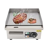 SABUIDDS Elektro- Tischgrill 35,5 x 38 x 21cm Elektrogrill mit Schaufel & Ölbürsten Grill für...