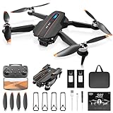 Drohne mit Kamera HD 4K,Faltbare mit FPV Übertragung,RC Quadcopter mit Tasche,Kreisflug,3D Flip,One...