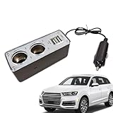 PD-Autoladegerät-Reiseadapter, Autoladegerät-Adapter | Adapter Ladegerät Splitter Dual 2.0A USB...