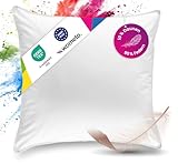 wometo Premium Oeko-TEX Feder- & Daunenkissen 80x80-90% Federn 10% Daunen Kopfkissen mit 1200 g...