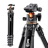 K&F Concept 178cm/70 Zoll Alu Kamera Stativ, Camera Tripod mit Sonder-Stativbeine für Reise, Mutate...