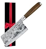 adelmayer® Damastmesser - Nakiri Messer scharf (Klinge: 18,3 cm) - Hackmesser aus japanischem...