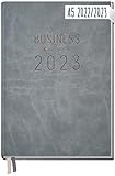 Chäff Business-Timer 2022/2023 A5 [Grau-Rosé] Terminplaner, Wochenkalender 18 Monate: Jul 2022 -...