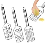 3 Stück Käsereibe,GemüSereibe,Kleine Reibe,Handreibe Edelstahl,3 Verschiedene...