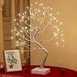 DELICHTER Lichterbaum Lichterzweige mit 108 Warmweiß LEDs USB/Batteriebetriebene Weihnachtsdeko mit...