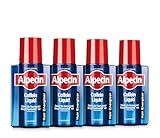 Alpecin Coffein-Liquid - 4 x 200 ml - Haarwasser zur Vorbeugung von erblich bedingtem Haarausfall...