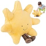 QITIXI:OU Lächeln Sonne Plüsch Dekokissen -33cm Weiches Sonnenkissen, Niedliches Sonnenkissen für...