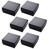 JOINPAYA 6 Stück Kleine Schmuckboxen mit Schwamm Einlage 9X9X3cm Schmuckschatullen für Ringe...