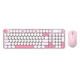 Fockety Kabelloses Tastatur- und Maus-Set, Bluetooth & 2,4 GHz, wiederaufladbare ergonomische...