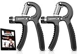 2er Set Unterarmtrainer - 5-60 kg Verstellbarer Handtrainer mit E-Book - unterarm trainingsgerät...