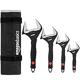 Amazon Basics 4-teiliges Rollgabelschlüssel-Set mit weichem Griff, weite Öffnung, mit: 6.4 x 2.5 x...