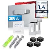 PEARWAY Bilderhaken selbstklebend EXTRA STARK [HALT BIS 6KG] für Alu Dibond & Acrylglas Aufhängung...