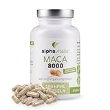 Maca Kapseln hochdosiert 20:1-8000 mg Maca Pulver pro Kapsel - 180 Kapseln veganer Maca Extrakt -...