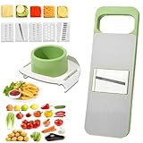 Celuicion Gemüseschneider, Zwiebelschneider, Gemüseschäler, Obstschäler, Zerkleinerer, Reibe,...