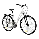 ATTABO Trekking Fahrrad Damen mit 19' Rahmen Ergonomischer Lenker V-Brake Bremsen Strapazierfähiges...