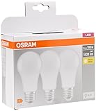 Osram LED Base Classic A Lampe, in Kolbenform mit E27-Sockel, nicht dimmbar, Ersetzt 100 Watt, Matt,...