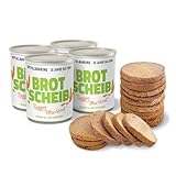 ration1 Roggen-Mischbrot 4 x 350g, Dosenbrot 10 Jahre haltbar, abgepacktes Brot in der Dose, vegan &...