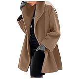 Kapuzenjacke Damen Baumwolle Übergangsjacke Winddicht Winterjacke Elegant Wintermantel Mit Knöpfen...