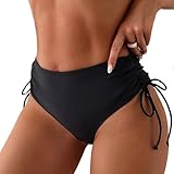 Risipu Damen Bikinihose Sexy Bademode Slips Seitlicher Kordelzug Bikinis Badeanzug Hohe Taille...