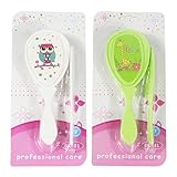 Babybürste und Kamm Set | Haarbürste mit weichen Borsten für Wiegenhaube – Massagedusche...