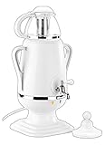 PEARL Samovar: Samowar-Teebereiter mit Glas-Teekanne, 2.300 Watt, 3,5 und 0,5 Liter (Teekanne mit...