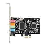 ASHATA PCIe-Soundkarte, 5.1 Interne Soundkarte für PC Windows 7/Vista/XP 32/64-Bit mit...