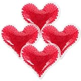 SOPOTUTU 4 Stück Pack Wiederverwendbare Herz Eisbeutel aus PVC Gel Kleine Kühlkompressen für...