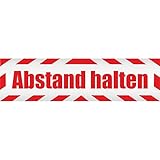 INDIGOS UG - Magnetschild Abstand halten mit Rahmen 30 x 8 cm - Magnetfolie für Auto - LKW - Truck...