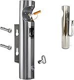 NYKCPJMW Wandaschenbecher Für Draußen, Wand-Aschenbecher Edelstahl Outdoor Zigaretten-Aschenbecher...
