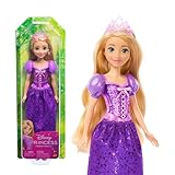 Mattel Disney Prinzessin Rapunzel Puppe, lange Haare zum Frisieren, beweglich, abnehmbare Schuhe und...