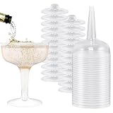 YZDZSW Sektgläser Plastik, 25 Stück Sektgläser, 130ml Mehrweg Sektgläser Champagnergläser...