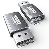 JSAUX 4K DisplayPort zu HDMI Adapter 2-Stück, DP PC zu HDMI Monitor Konverter Video UHD...