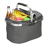 Relaxdays Einkaufskorb mit Kühlfunktion, faltbar, Deckel, Henkel, 27 Liter, Thermo Tragekorb,...
