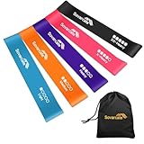 Fitnessbänder [5er Set] 5 Stufen Naturlatex Elastic Resistance Bands Widerstandsbänder...