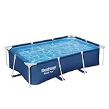 Bestway Steel Pro Frame Pool ohne Pumpe 259 x 170 x 61 cm, dunkelblau, eckig