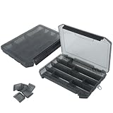 2 Stück Köderbox Angeln, Tackle Box Angelkoffer aus Kunststoff Angelbox Tackle Box Angeln...