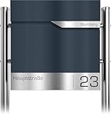 Graviers Design Briefkasten freistehend in Anthrazit RAL 7016 mit Standfuß - Postkasten...