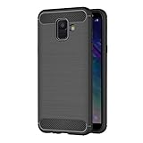 AICEK Hülle Compatible Samsung Galaxy A6 2018, Schwarz Silikon Handyhülle für Samsung Galaxy A6...