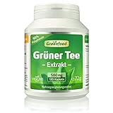Grüner Tee Extrakt (90% Polyphenole), 500 mg, hochdosiert, 120 Kapseln - OHNE künstliche Zusätze....