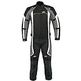 PROANTI Motorradkombi Biker Motorrad Textil Kombi wasserdichte Jacke und Hose - Größe L