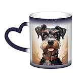 VducK Schnauzer Bedruckte Farbwechsel-Tasse, Kaffeetasse, Keramik, kreative Tasse, magische Teetasse