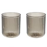 CAWEIN Badezimmer-Becher, 2 Stück, unzerbrechlicher Zahnbürstenbecher, spülmaschinenfest, Grau...