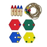 VANZACK 1 Satz Schnur Seil Spiel Wurfringe Für Kinder Ring Wurf Spiel Spielzeug Kinder Ring Wurf...