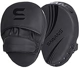 SAWANS® Box Fokus Pads Haken und Stoßhandschuhe, Leder, Kickboxen, MMA, gebogener Arm,...