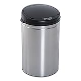 HOMCOM Sensor Mülleimer 30L Automatischer Mülleimer mit Soft-Close-Deckel, Bewegungssensor,...