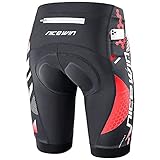 NICEWIN Radlerhose Herren mit Sitzpolster 4D Gepolsterte Fahrradhose kurz Atmungsaktive...