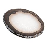 SOLUSTRE Natürlicher Untersetzer Hitzebeständiges Tischschutz Dekorative Runde Agate Cup Pad mit...